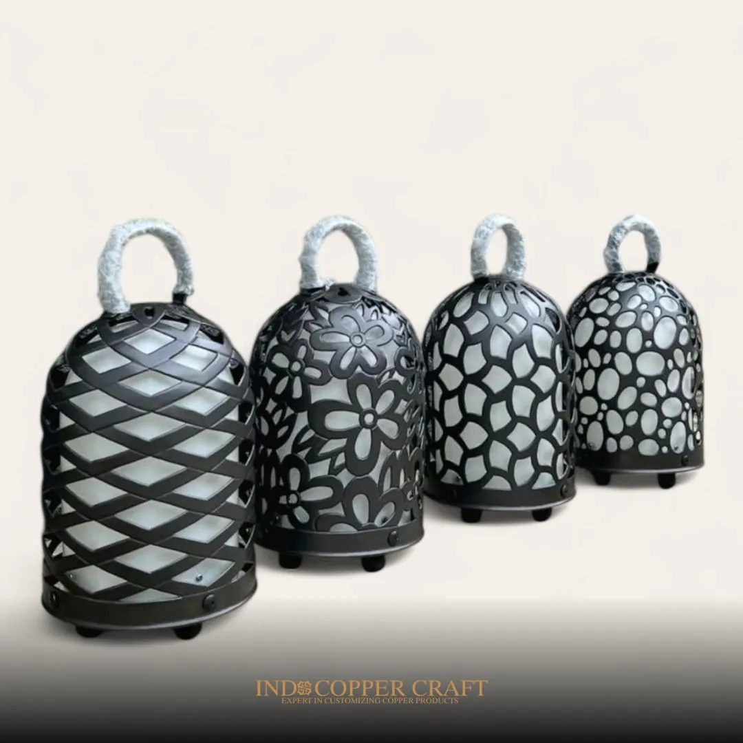 Brass Carved Cage Lamp