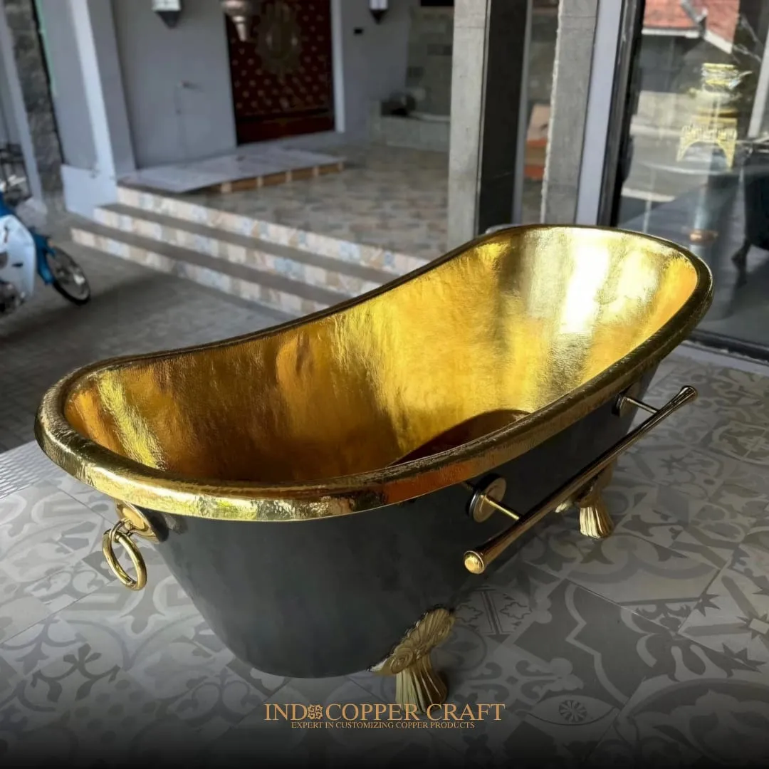 Luxury Bathtub Black Gold 