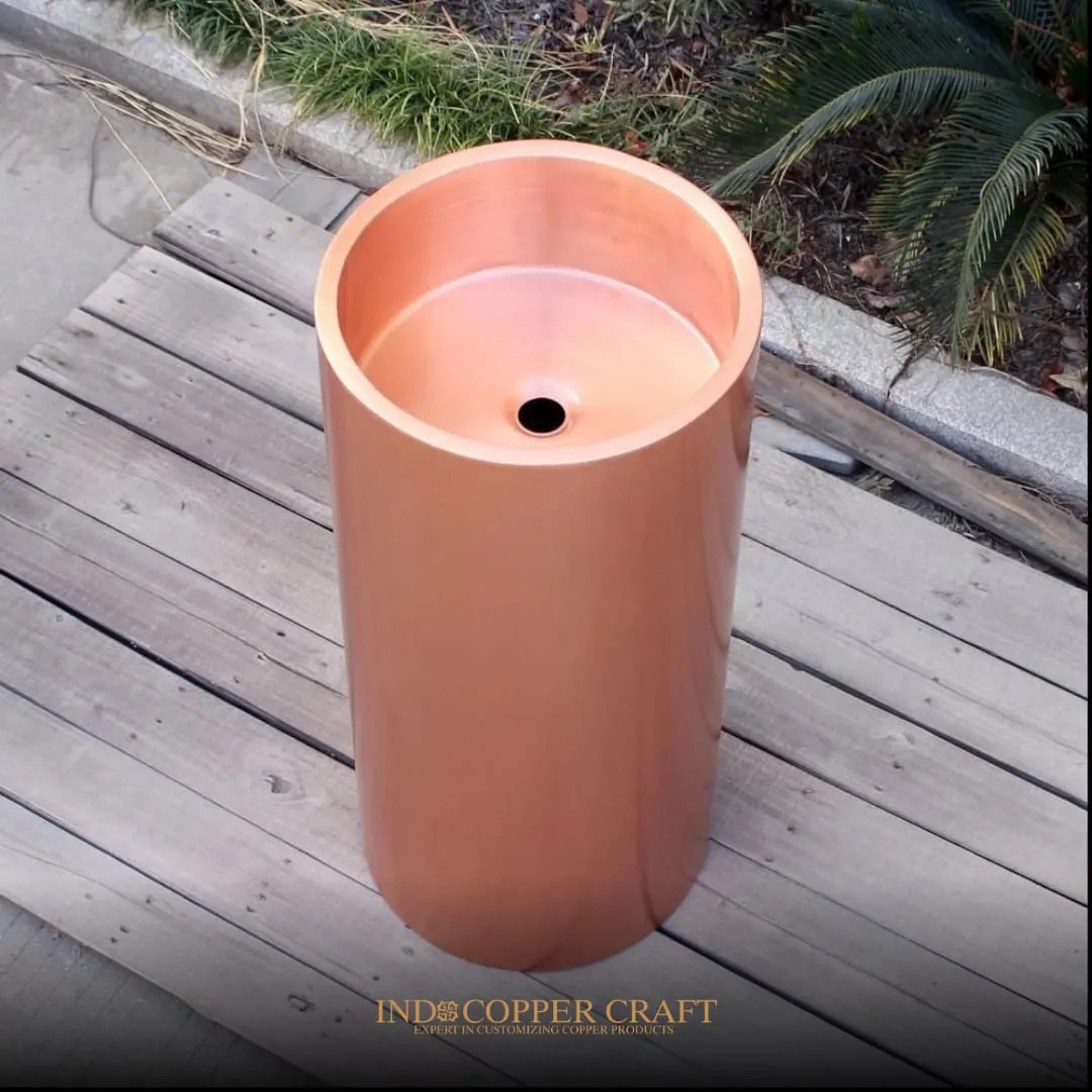 Pedstal Copper Sinks