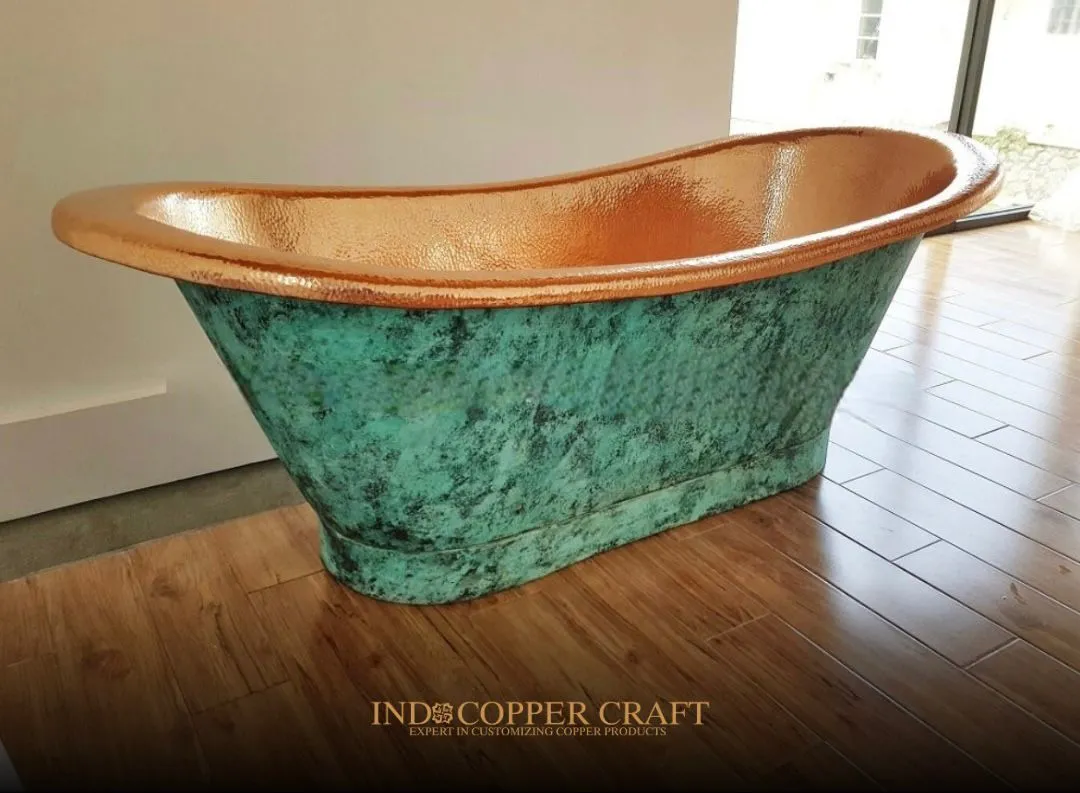 Bathtub Fin.Green Patina