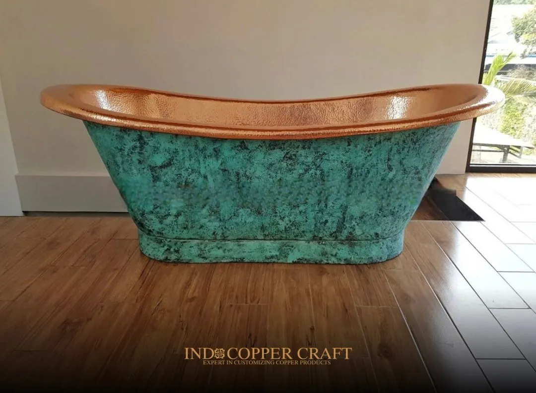 Bathtub Fin.Green Patina