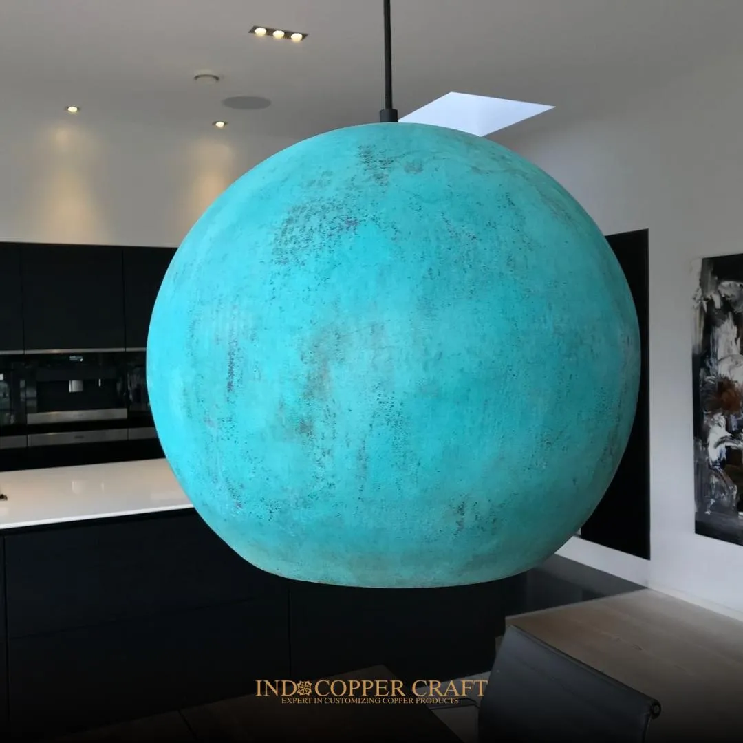 Green Patina Ball Light