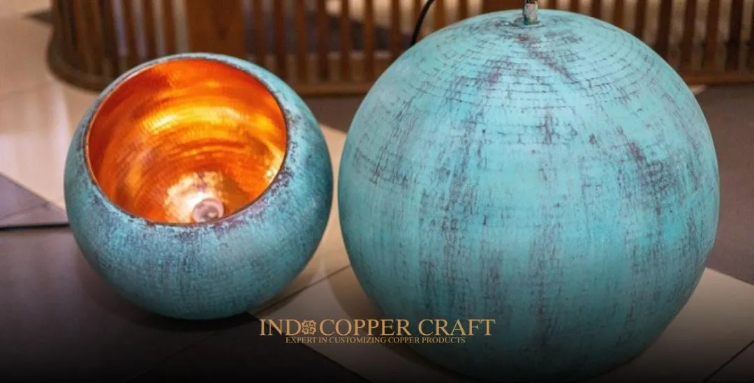 Green Patina Ball Light